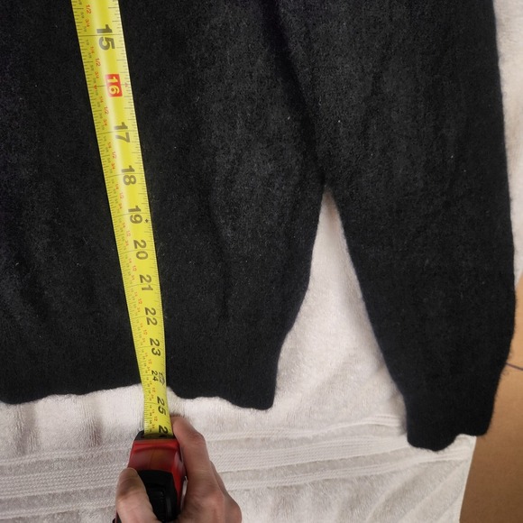 Quince Sweater Women's XL Black Mongolian Cashmere Crewneck Quiet Luxury - Picture 9 of 10